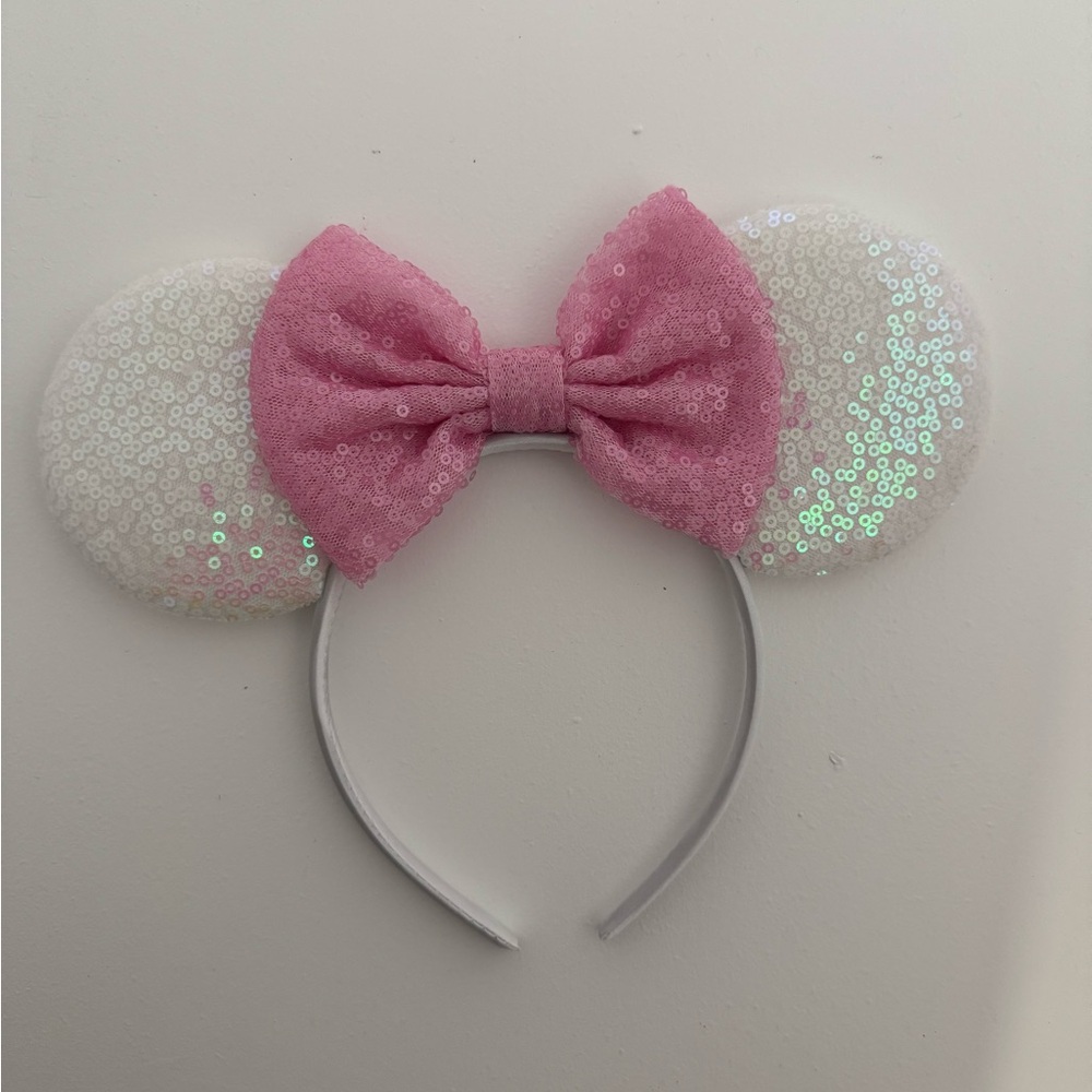 Elegant Pink and White Formal Dress